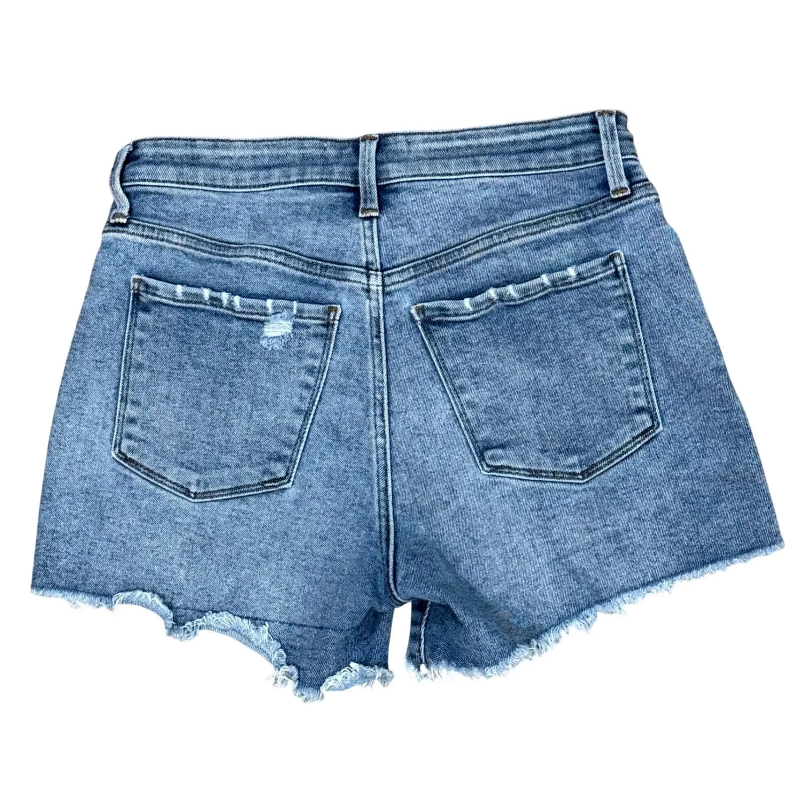Evereve Shorts Womens 25 Blue Denim The Ever Short Distressed Cut Off - Image 4