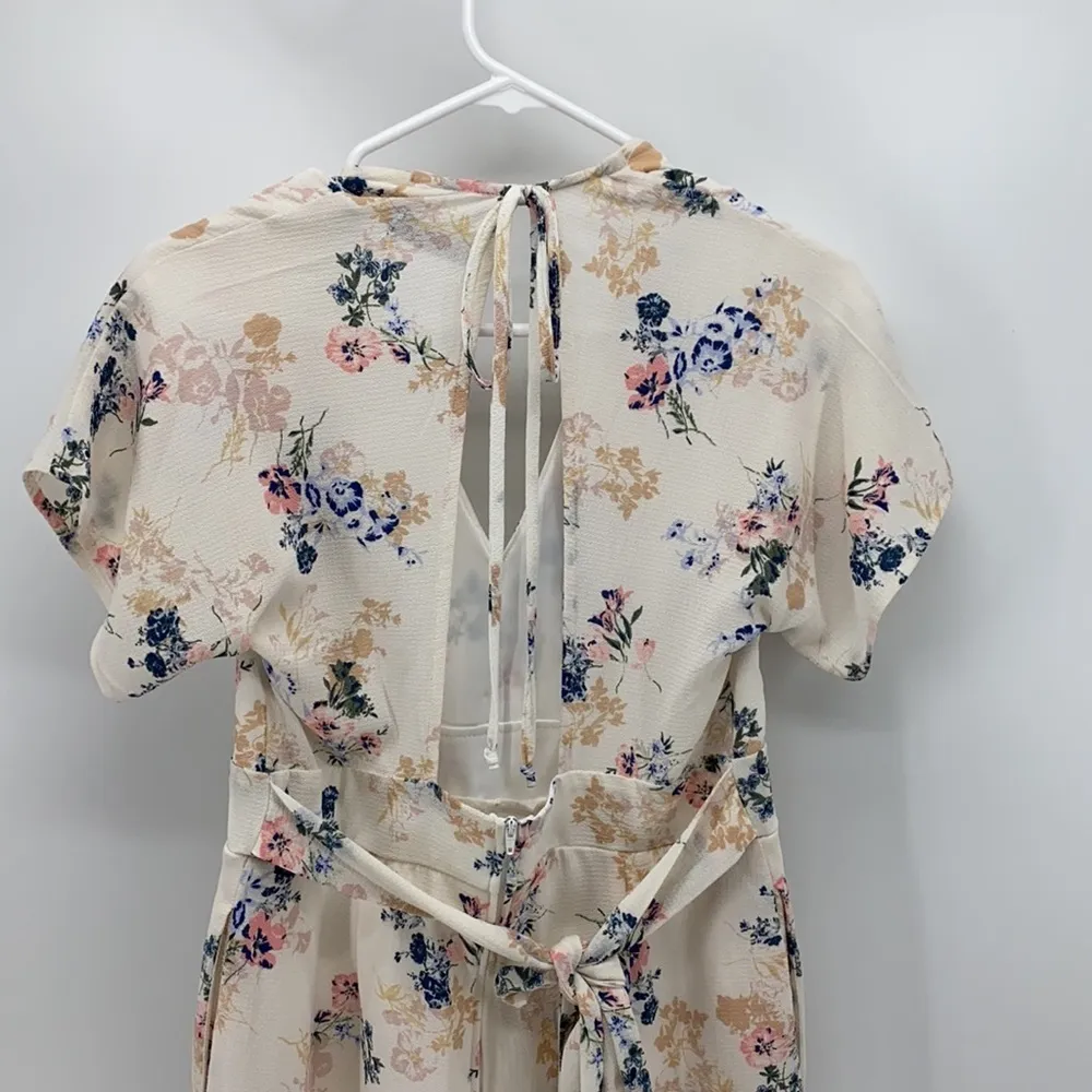 Crystal Sky jumpsuit wide leg open back tie waist spring floral Size undefined - Image 7