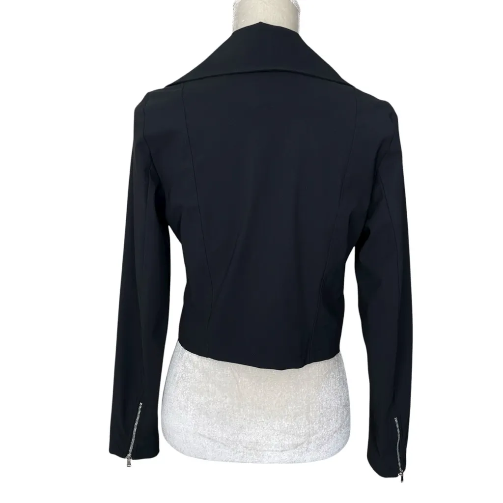 INDIES Crop Moto Bike Jacket Women’s Size 38 US S Black - Image 4
