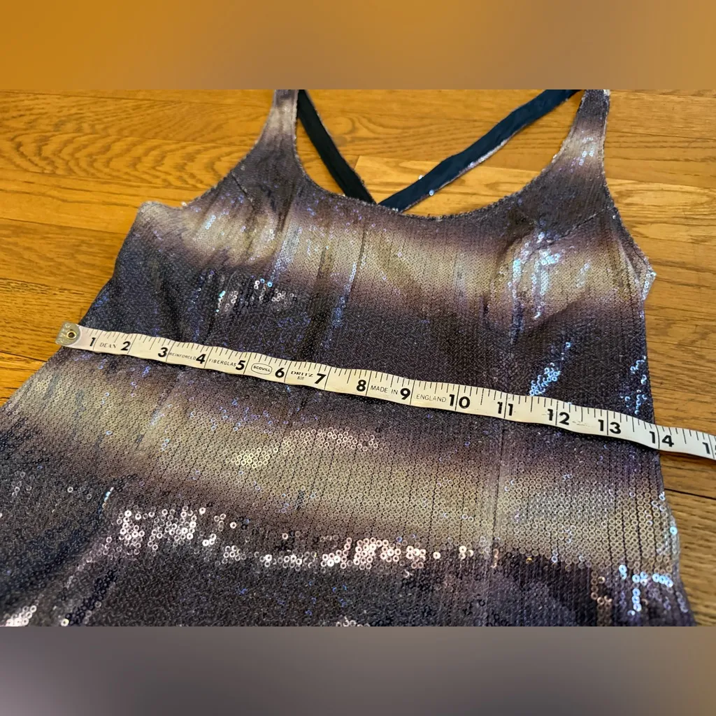 Sequin Mini Dress size M Blue Size M - Image 6