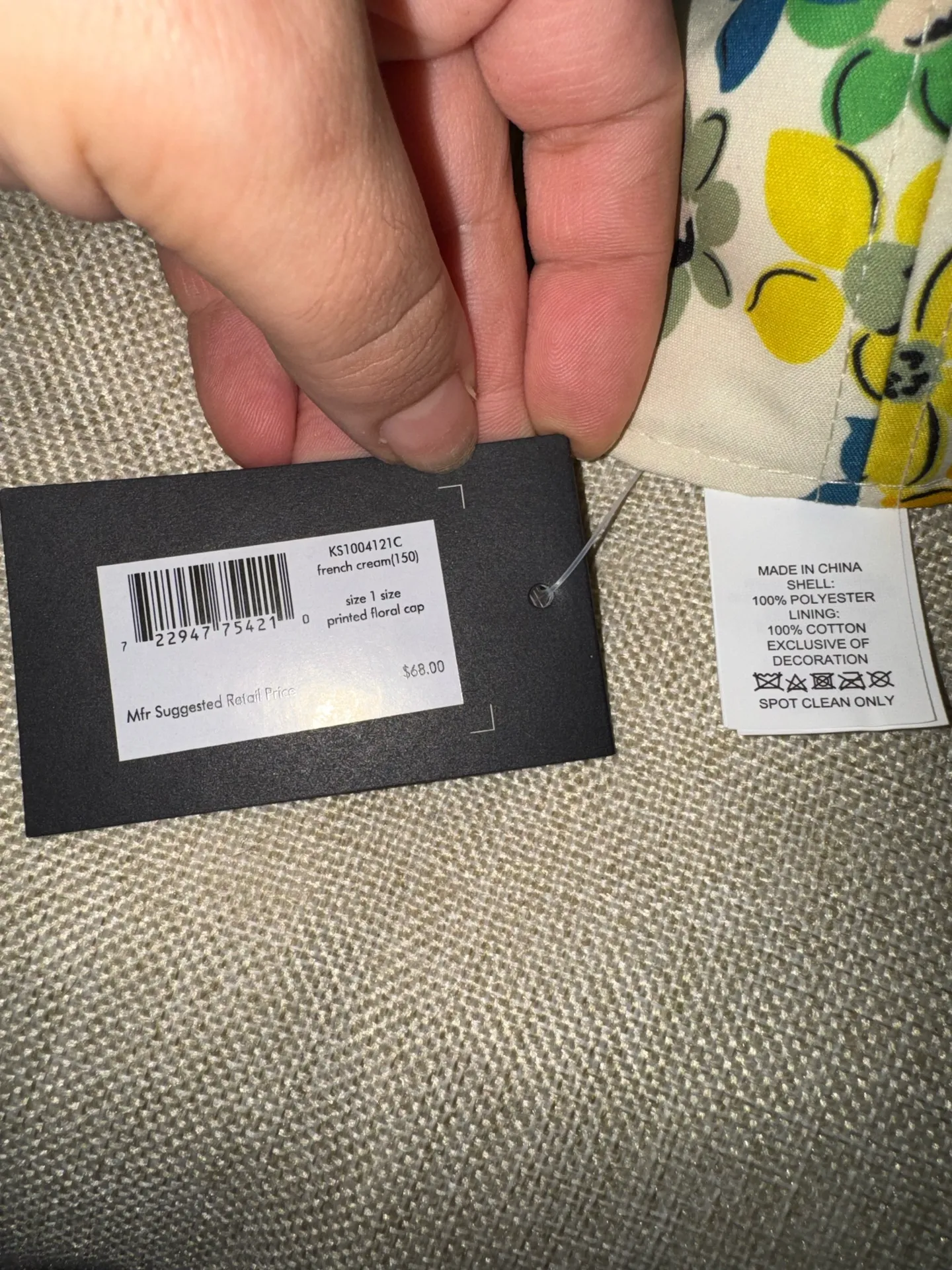 KATE SPADE NEW YORK Floral Cotton Baseball Cap - Image 4