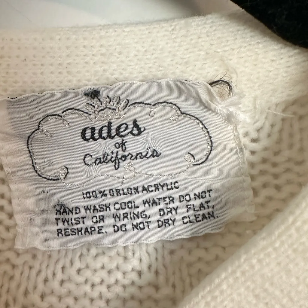 Ades of California vintage cape bottom fringe slash for arms granny M/L Size M - Image 3