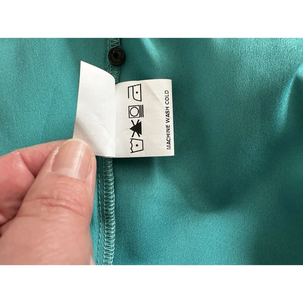 Wayward Fancies Green Ombre Star Print Georgette Dress ~Size 14 - Image 5