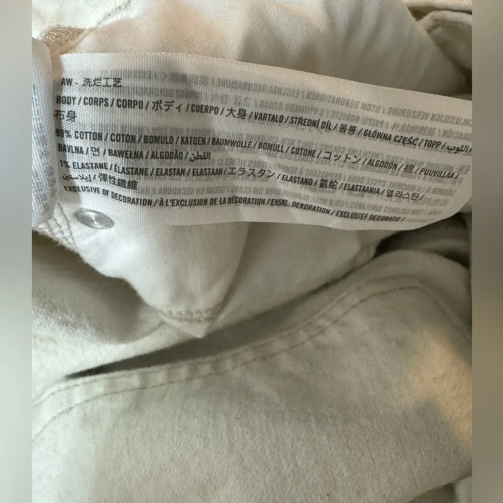 Abercrombie & Fitch The 90’s Straight Ultra High Rise Jeans Size 35/20 White - Image 8