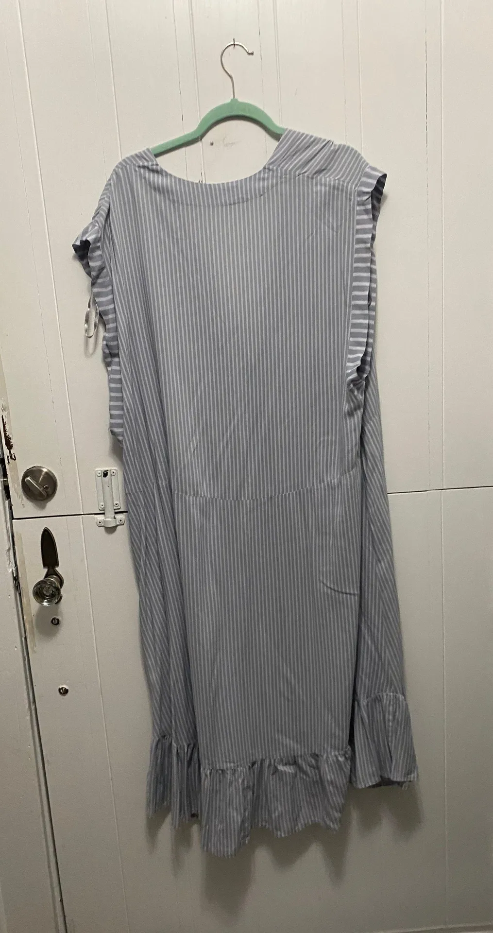 Blue Striped Maxi Dress - Image 3