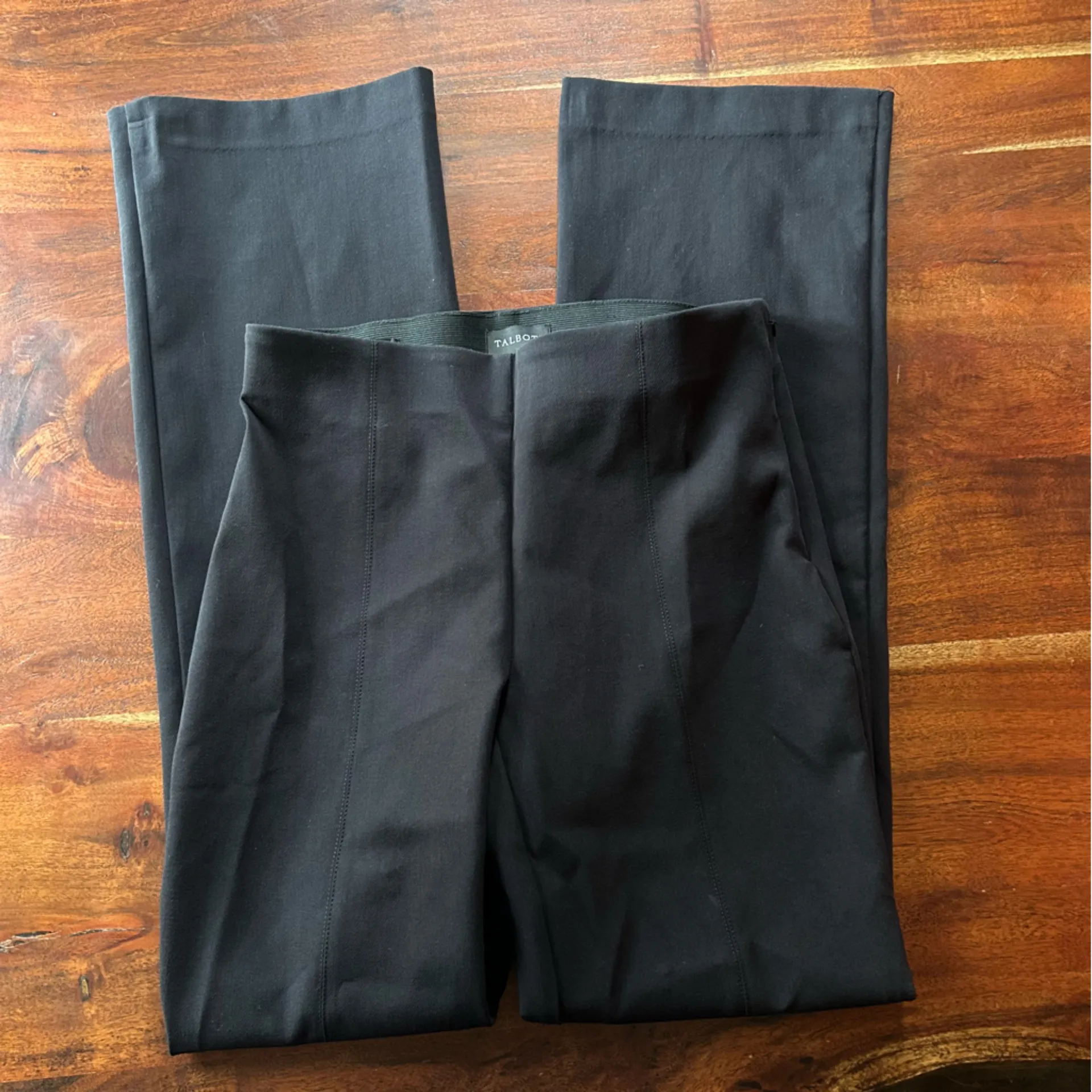 Talbots Portland Trouser Dress Pants‎ Flare Black Elastic Waist Size 2 - Image 6
