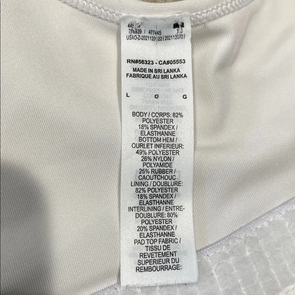 Nike Women's Swoosh Medium Support No Padded White Sports Bra Size L - Image 5