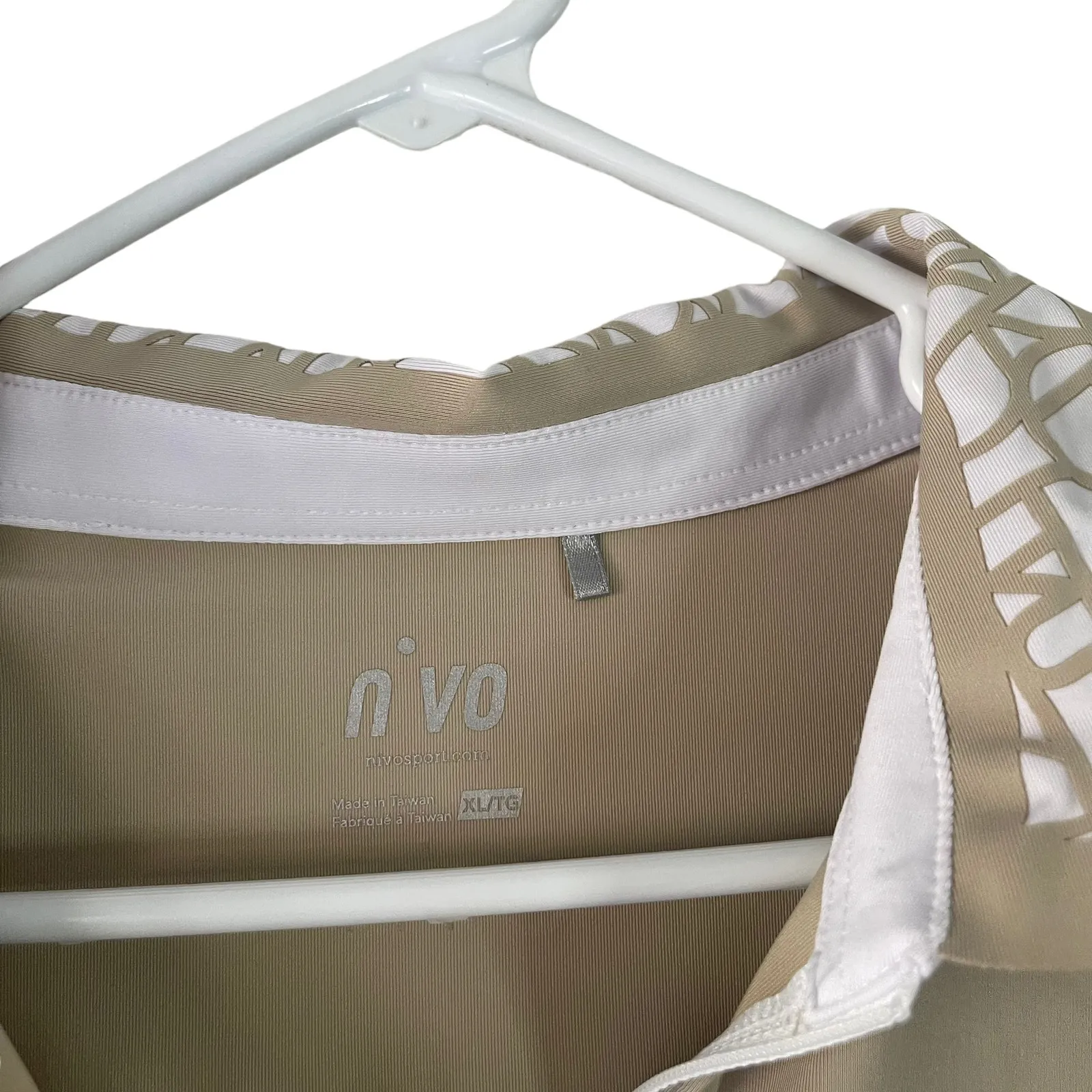 Nivo Women's Size XL‎ Tan Half Zip Tennis Golf Polo Shirt - Image 4