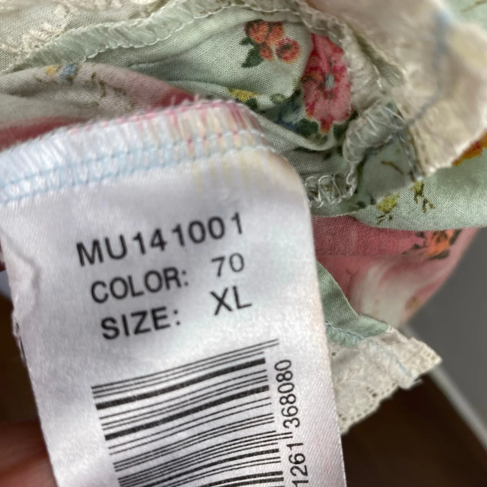 Muchacha Boho Floral Striped Backless Halter Top XL Spain Pink - Image 7