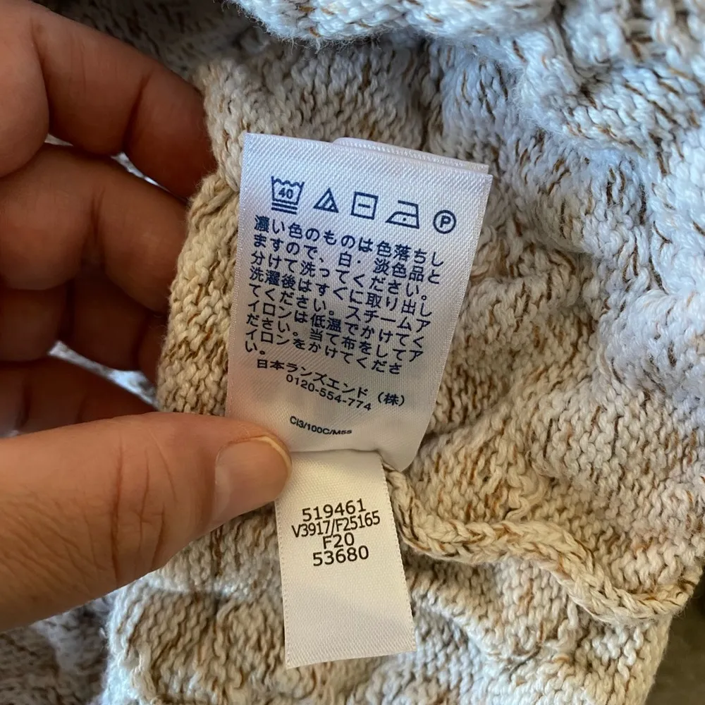 Lands’ End Drifter Ivory Sweater Size Medium Petite - Image 11