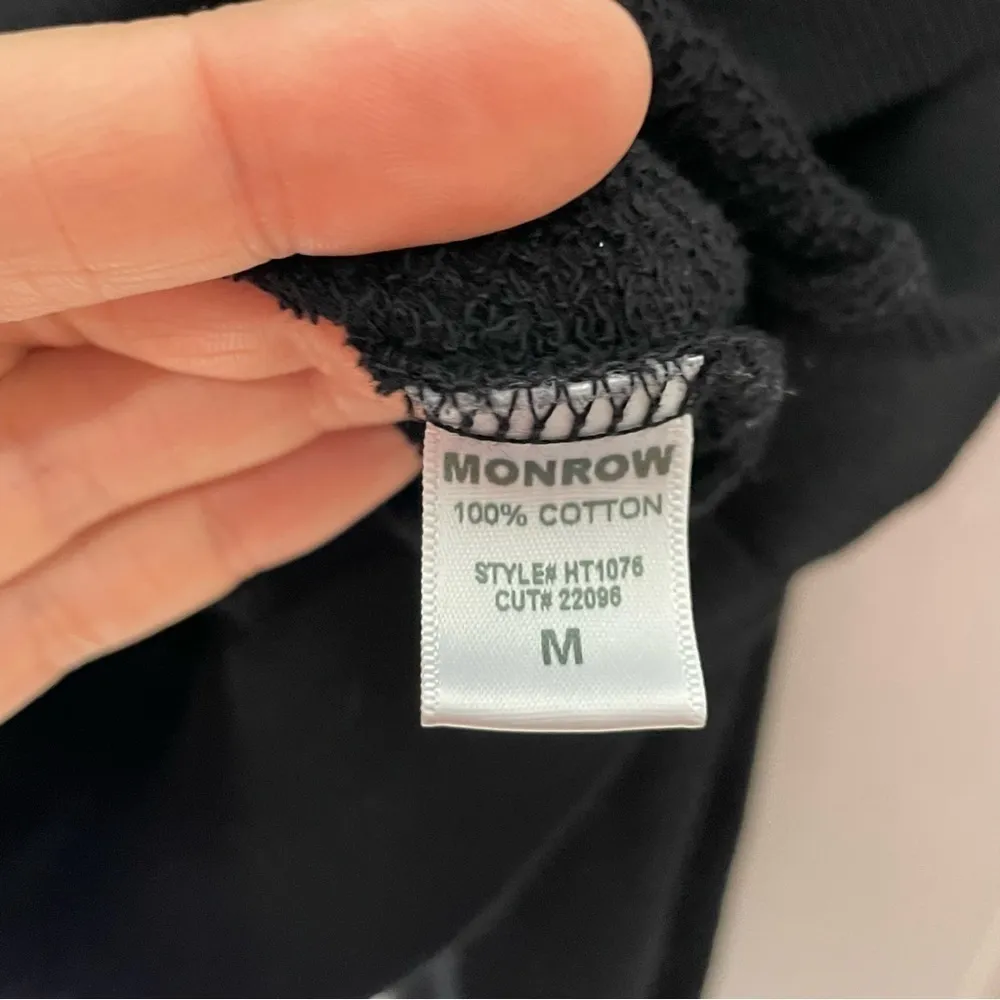 The Monrow Shirred Sleeve Sweatshirt 312 Black Size M - Image 6