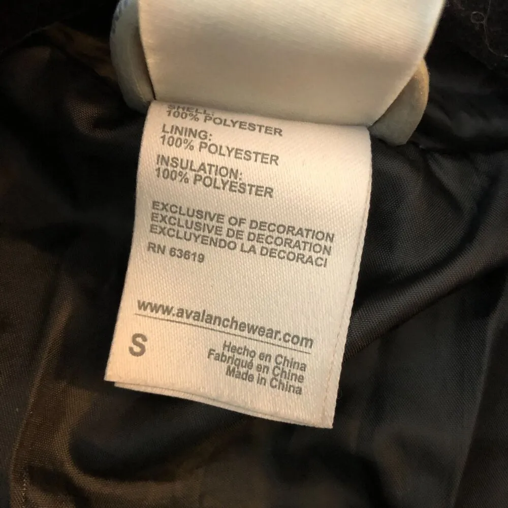 Avalanche Womens Puffer Jacket Full Zip Camouflage Black Gray S - Image 4