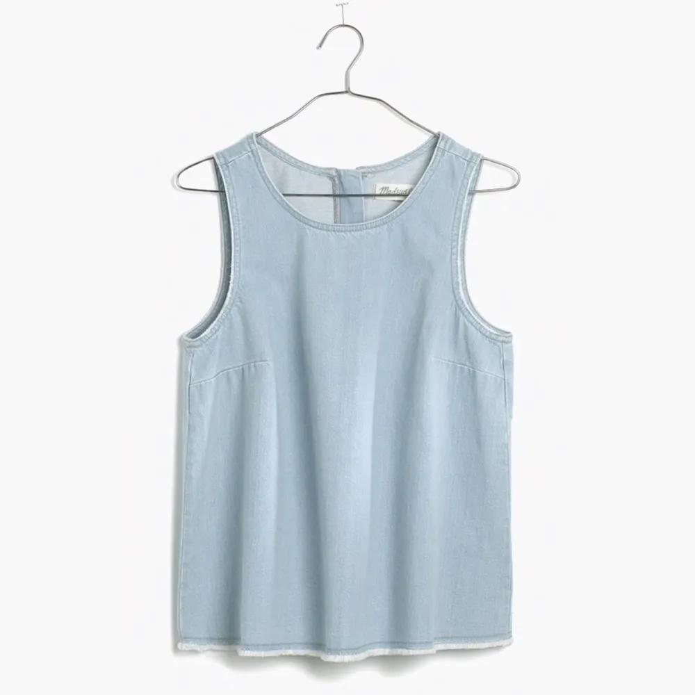Madewell Raw Edge Denim Tank Top - Image 4
