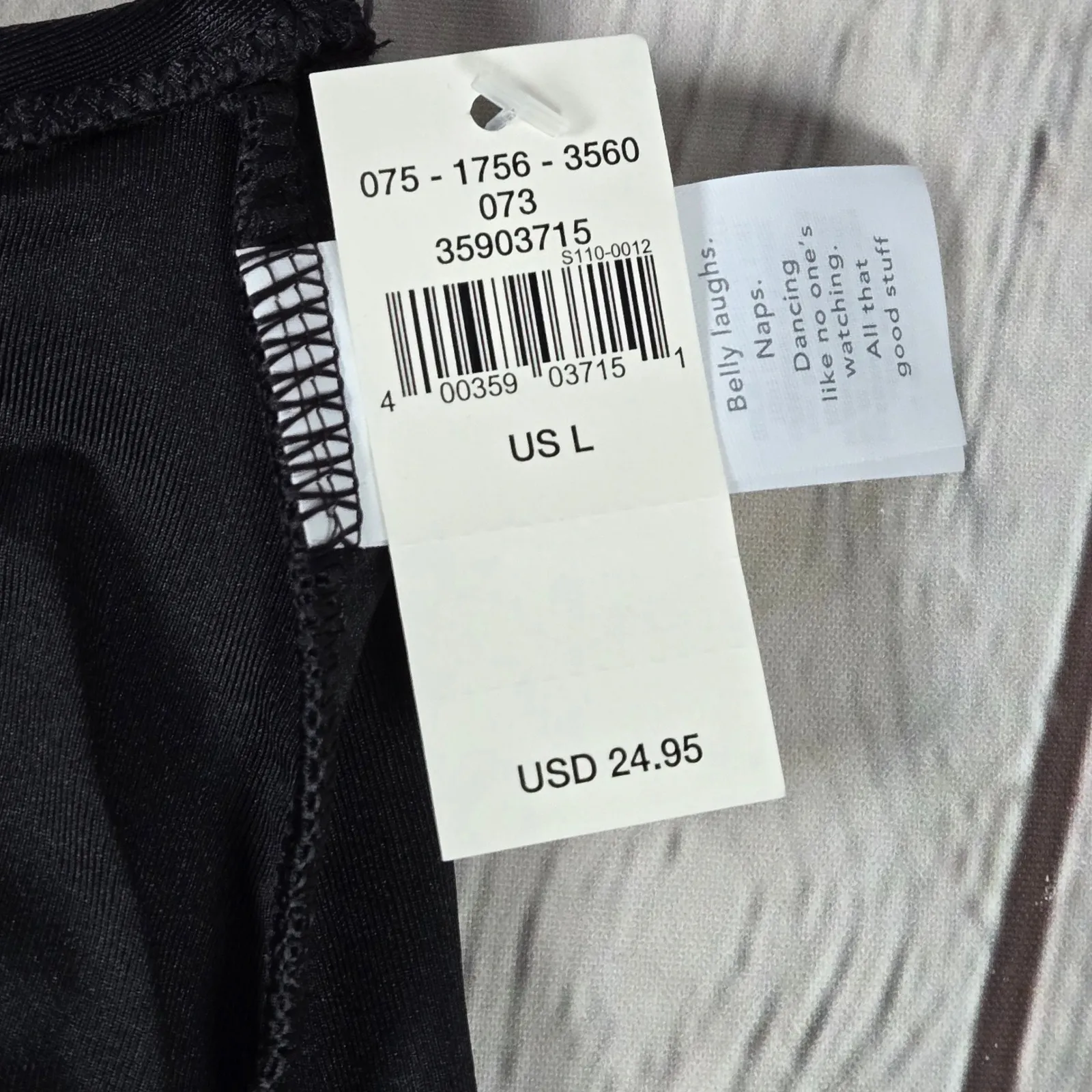 Aerie High Waisted Bikini Bottoms Black Swimwear Size L NWT - Image 5