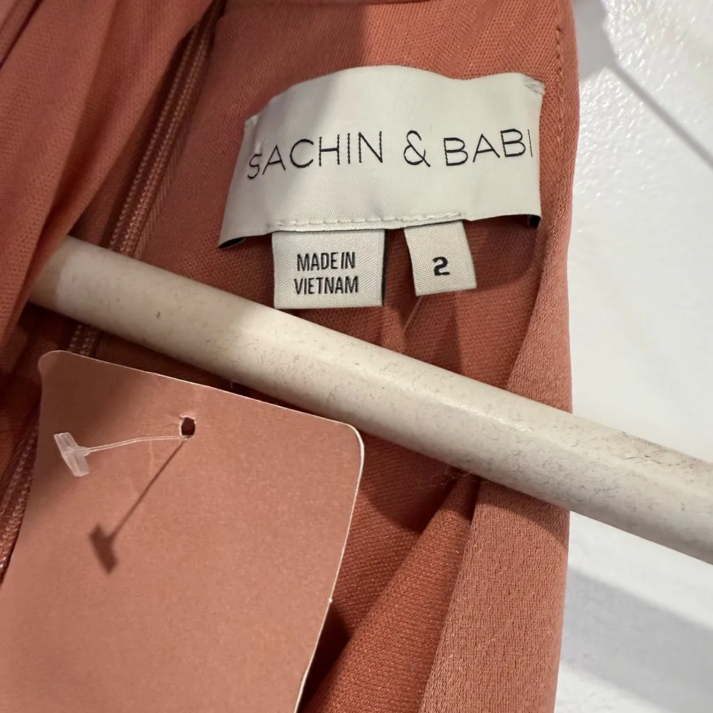 Sachin + Babi Esme Gown Satin Halter Maxi - Image 9