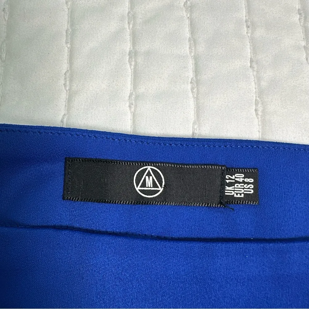 Missguided Casual Women's High Waist Royal Blue Neutral Shorts with Side Zipper - Image 7