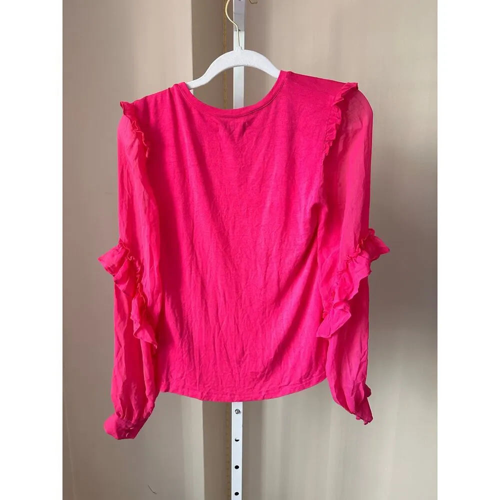 NEW NWT Generation Love Revolve Joni Top in Brilliant Pink size Small - Image 4