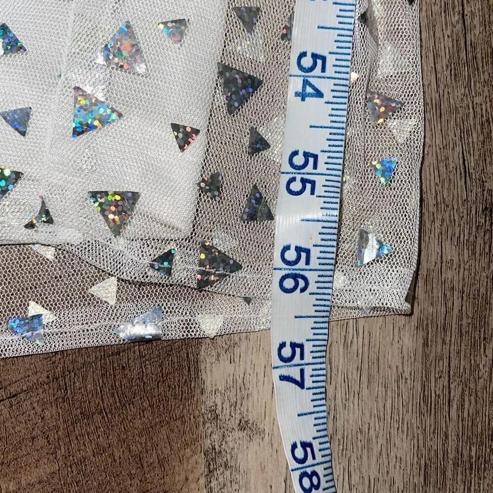 Vintage Jessica McClintock Gunne Sax Holo Strapless Formal Dress White Sz 13 NWT - Image 12