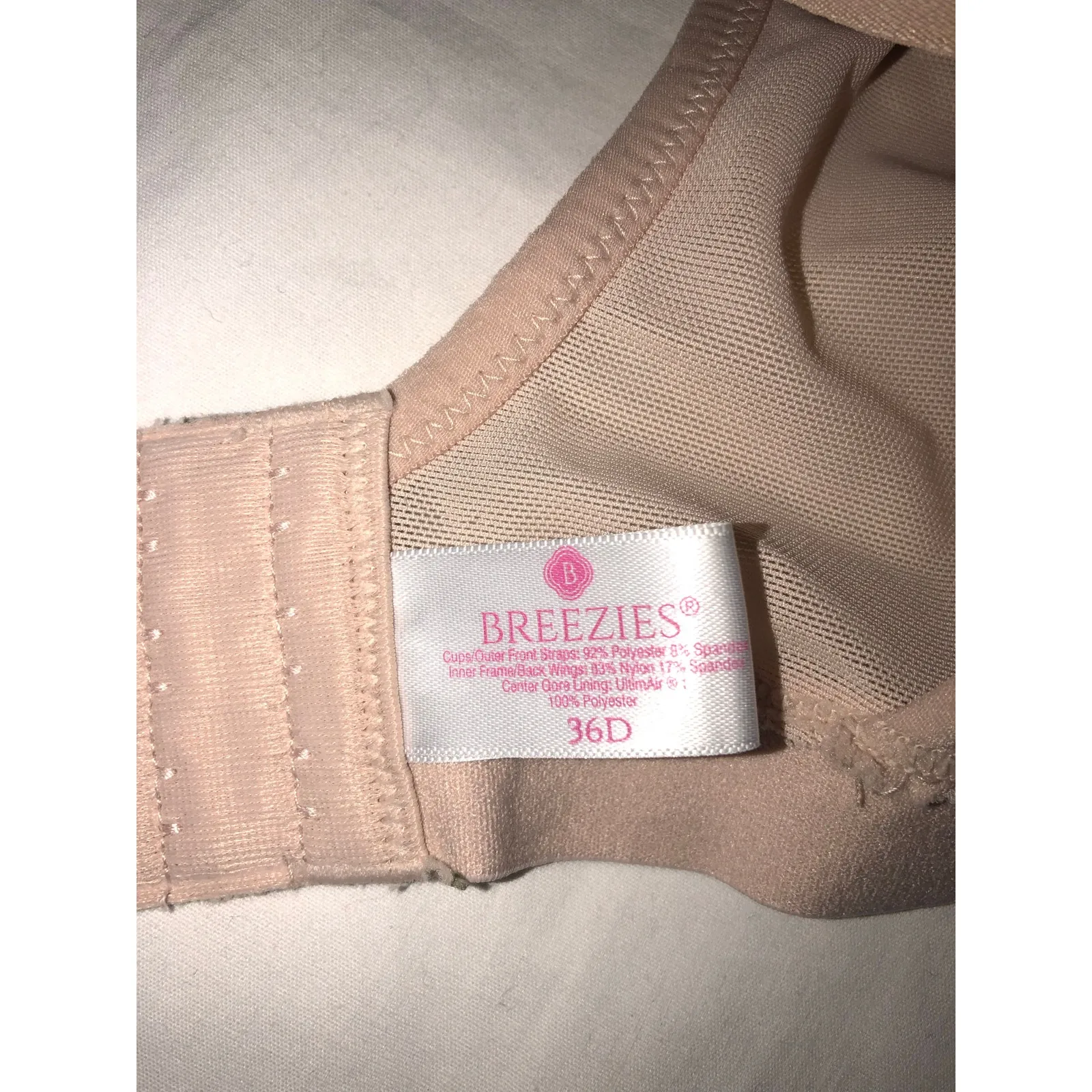 Breezies Bra 36D Natural Embrace Wirefree Contour TShirt Sunbeige Seamless Tan Size undefined - Image 3