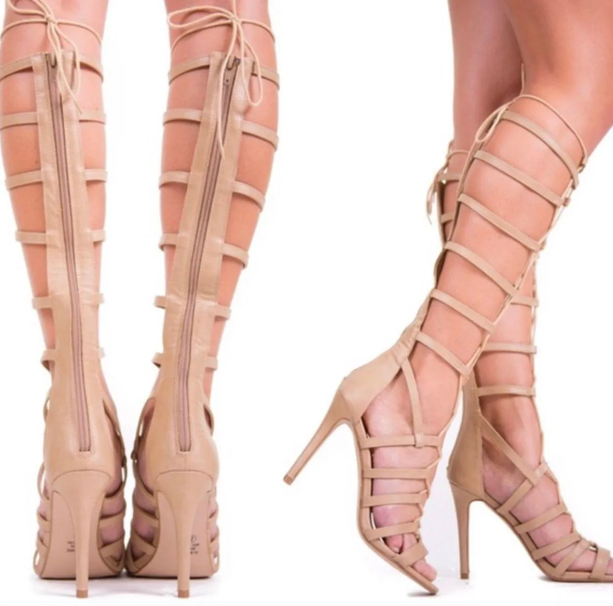 City Chic Caged Gladiator Heels - Image 5