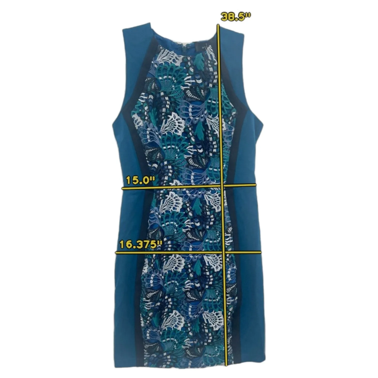 Adelyn Rae Dress Small Pencil Sheath Bodycon Crochet Geometric Lace Overlay NWT - Image 5