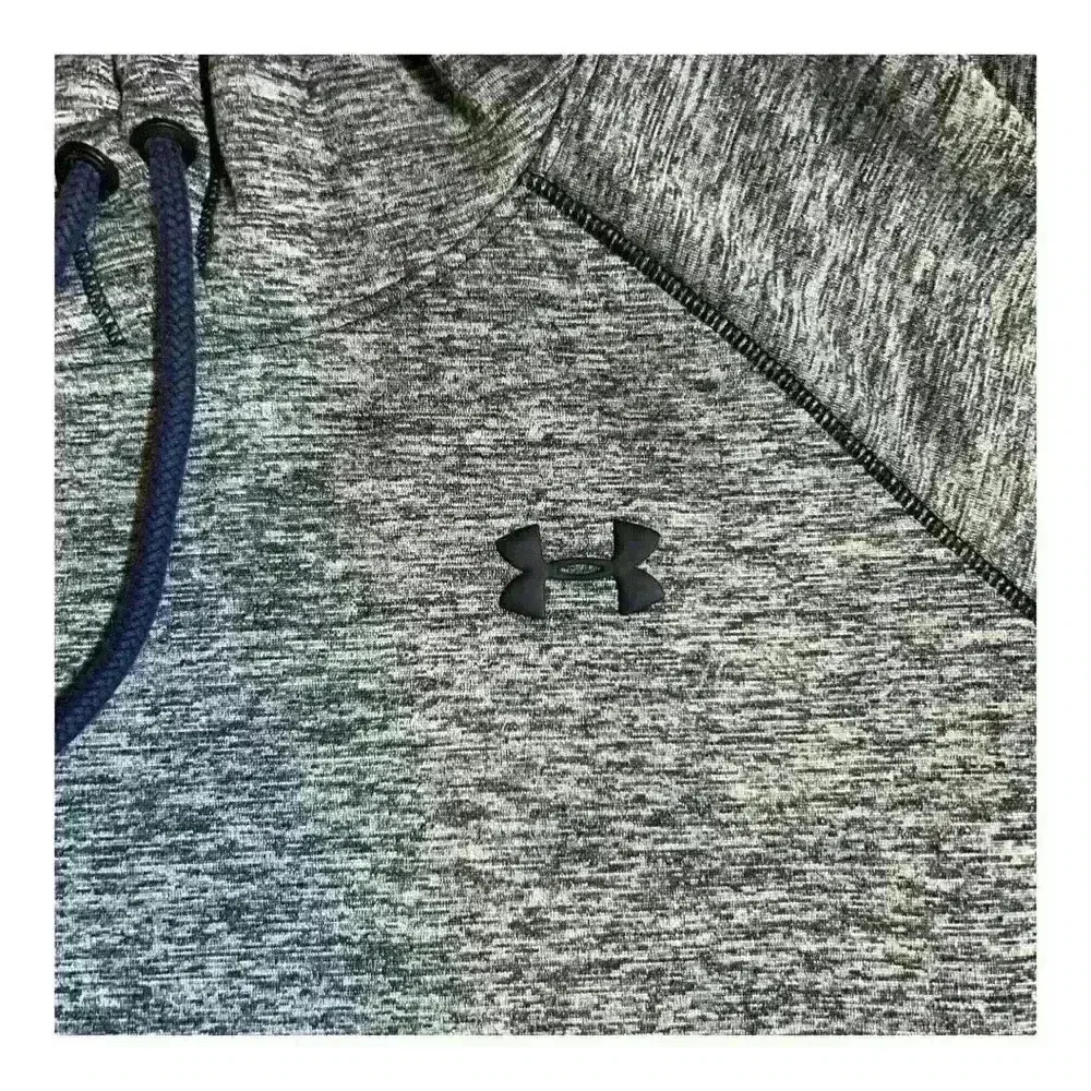 Under Armour Womens S petite Long Sleeve Drawstring Athletic Hoodie T Shirt Navy - Image 6