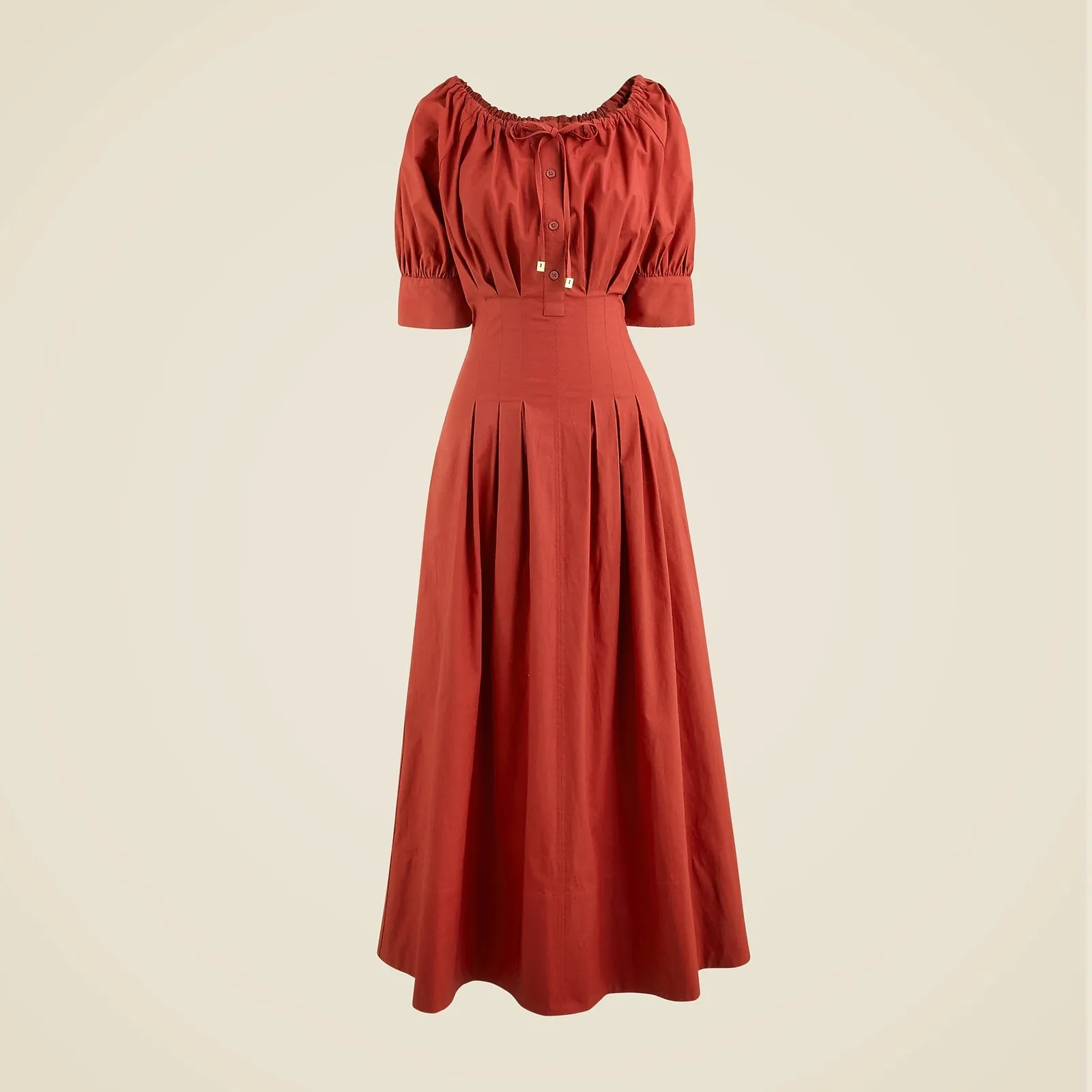 J.Crew Cinched-waist shirt-dress in Brilliant Red Size 4 NWT - Image 2
