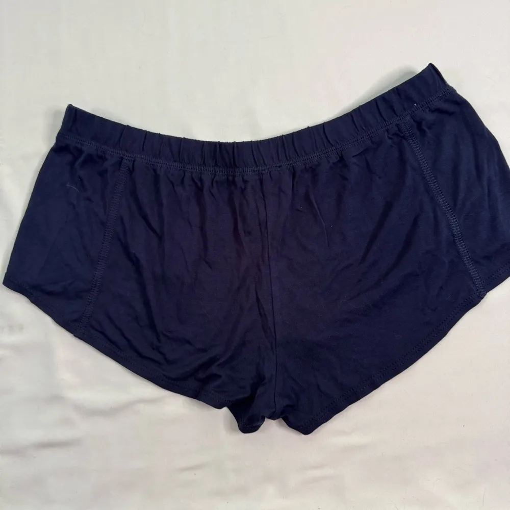 Haute Hippie Navy Blue Pajama Sleep Short Lot Elastic Waist Soft Modal Size M - Image 6