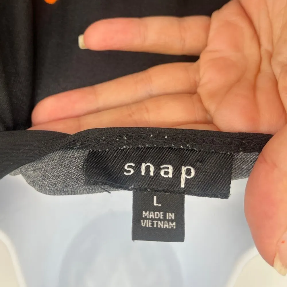 Snap Y2K Babydoll Dress Sz L Paisley Boho Festival Hippie Retro Stretchy Artsy Black Size L - Image 8