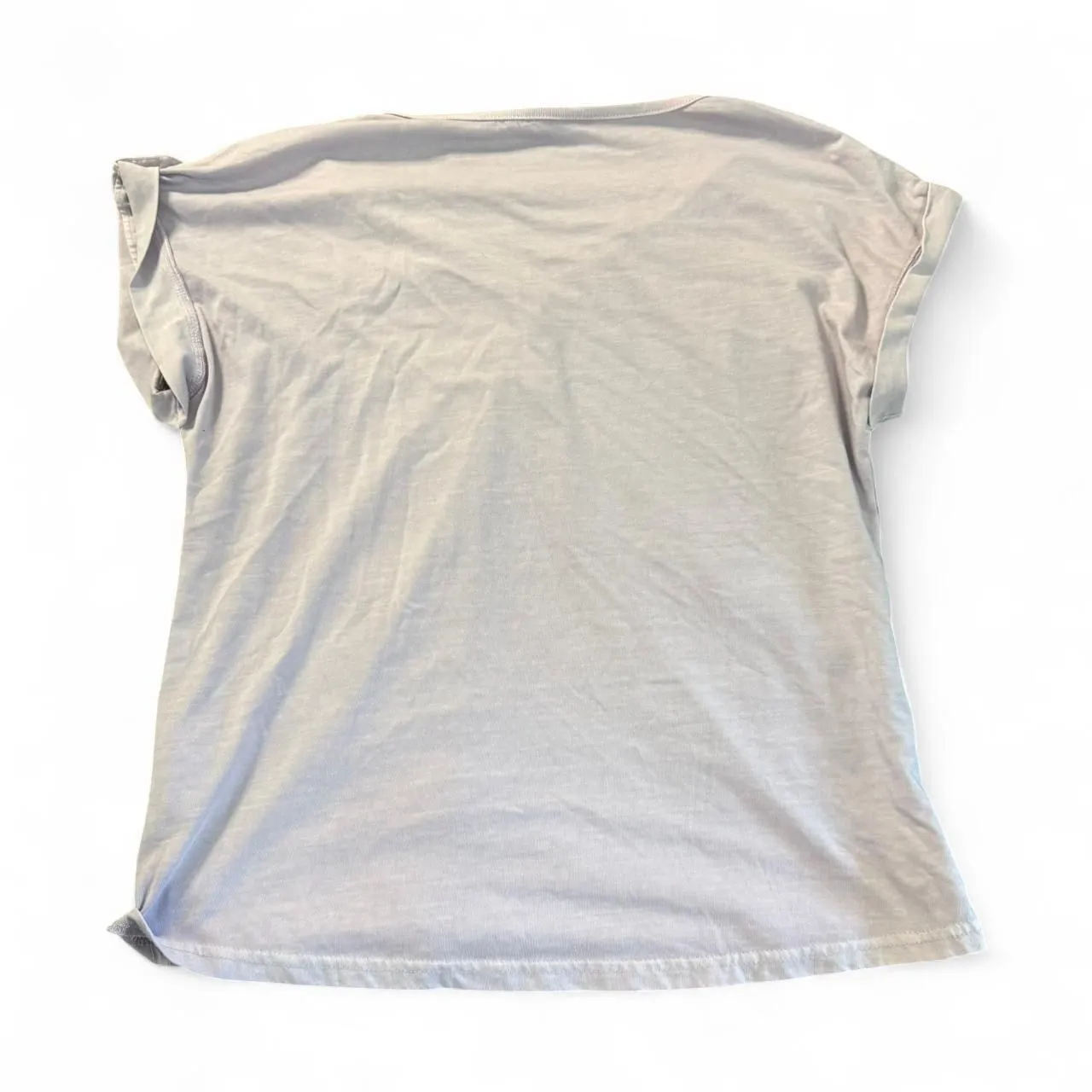 Eddie Bauer S Lavender Cap Sleeve Henley Button Front Top Stretch Cotton Blend - Image 6