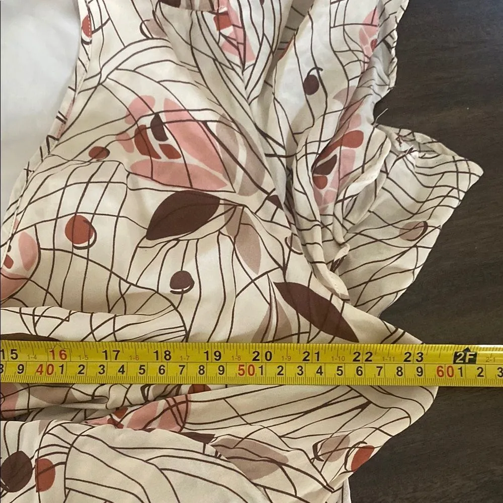 Lane Bryant M Floral  Plus Size Silk Midi Dress Ruffle Fairy Y2K Etherial 18 - Image 7