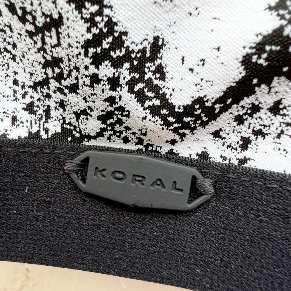 Koral  python set bra and leggings gym workout black white small / medium - Image 9