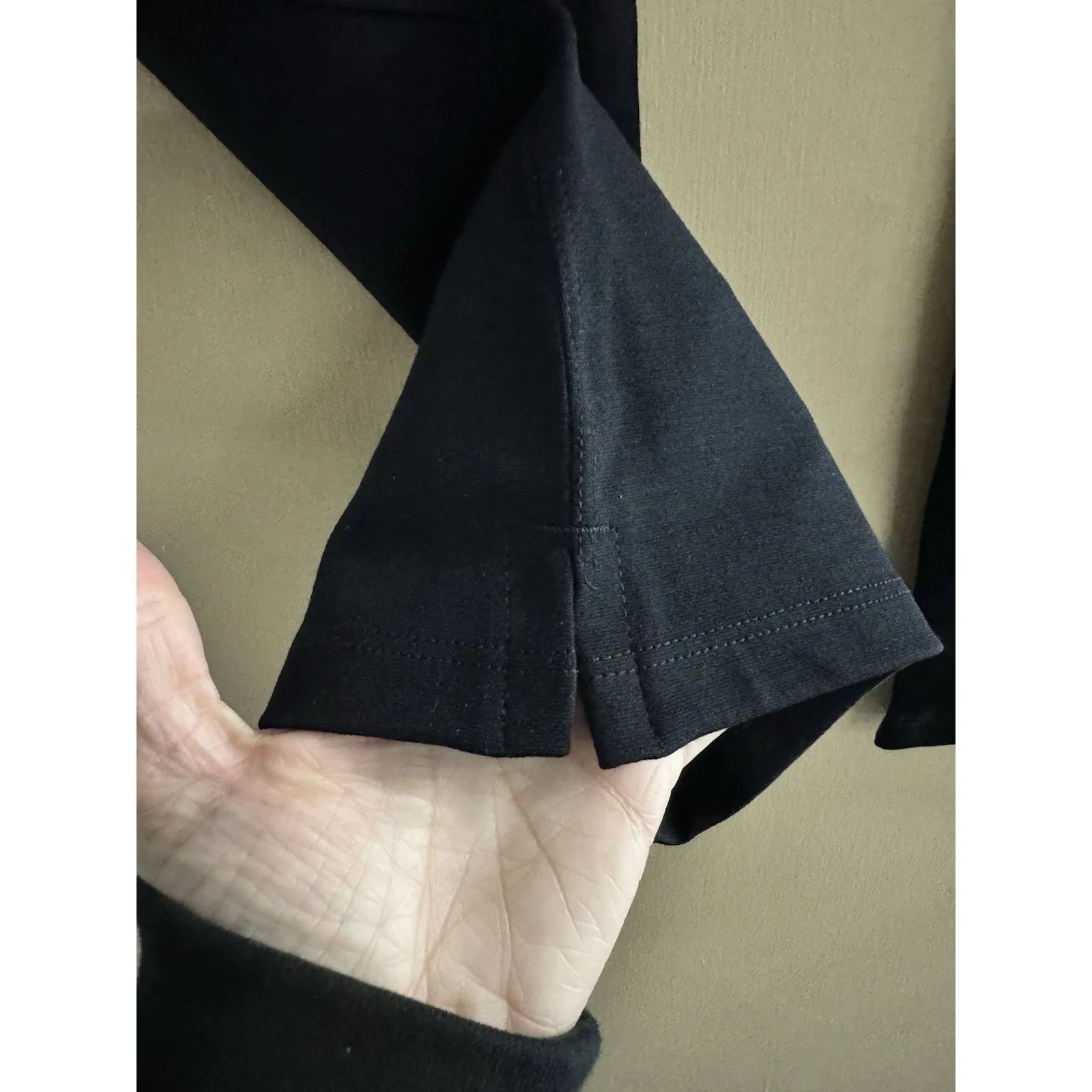 NWOT American Giant Black Ponte Kick Flare Pants Black Pull On Women’s Size 10 - Image 8