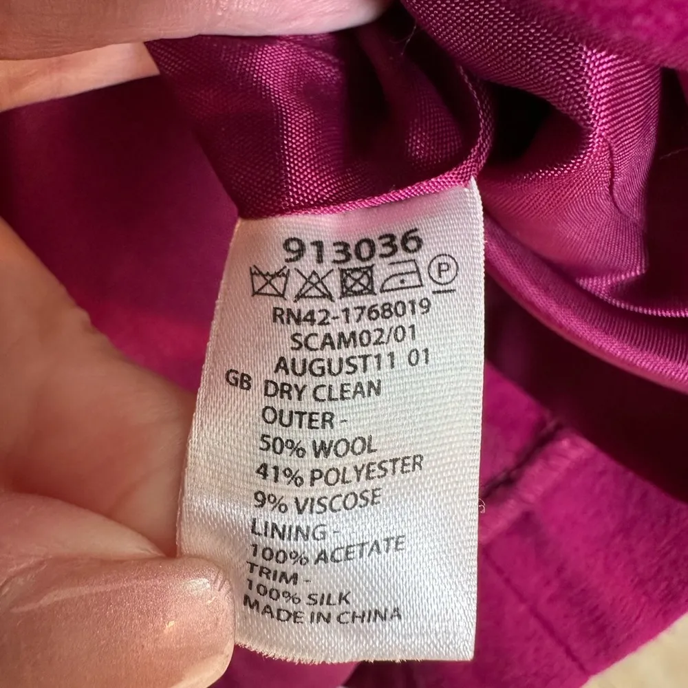 MONSOON Wool & Silk Women’s Straight Pencil Skirt Pink Knee Length Size 4 Small - Image 9