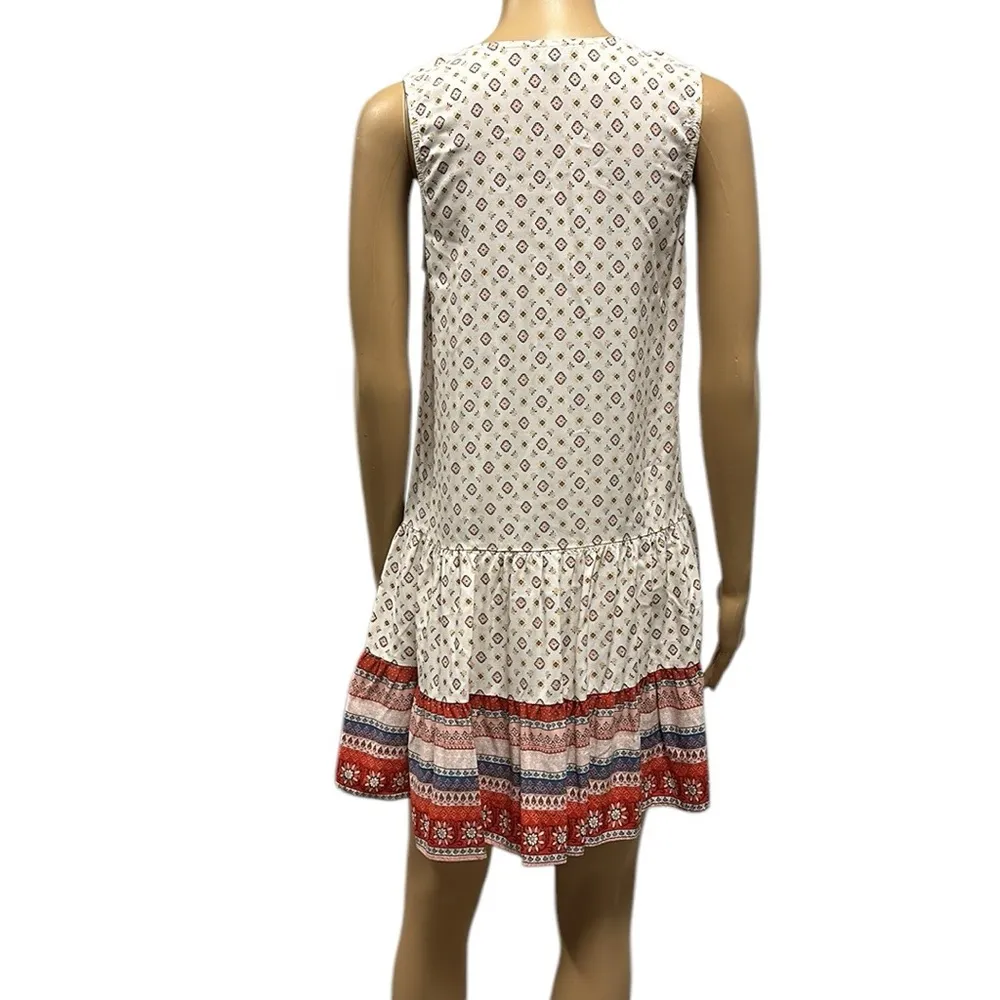 Lily Rose As U Wish Printed Crochet Lace Tie Neckline Sleeveless Dress Medium - Image 5