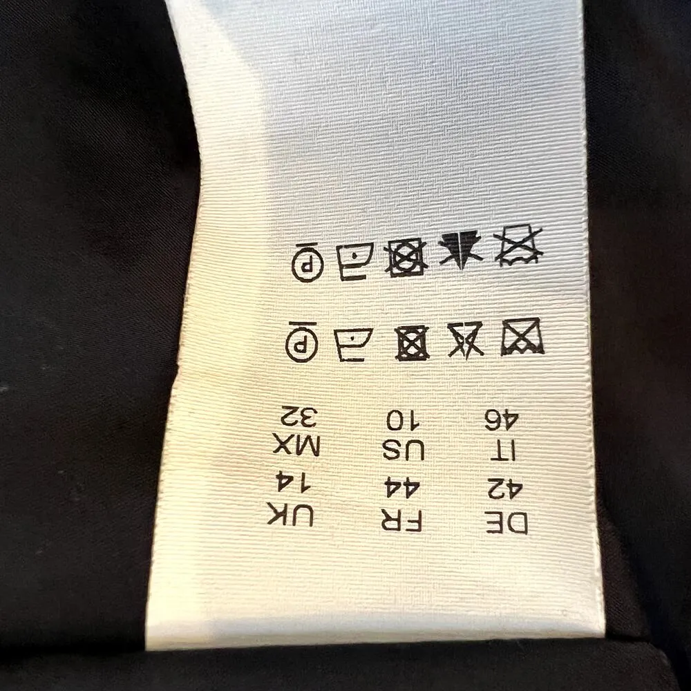 BOSS Jukani Check Wool Suit Blazer Jacket Professional Size 10 Black - Image 6