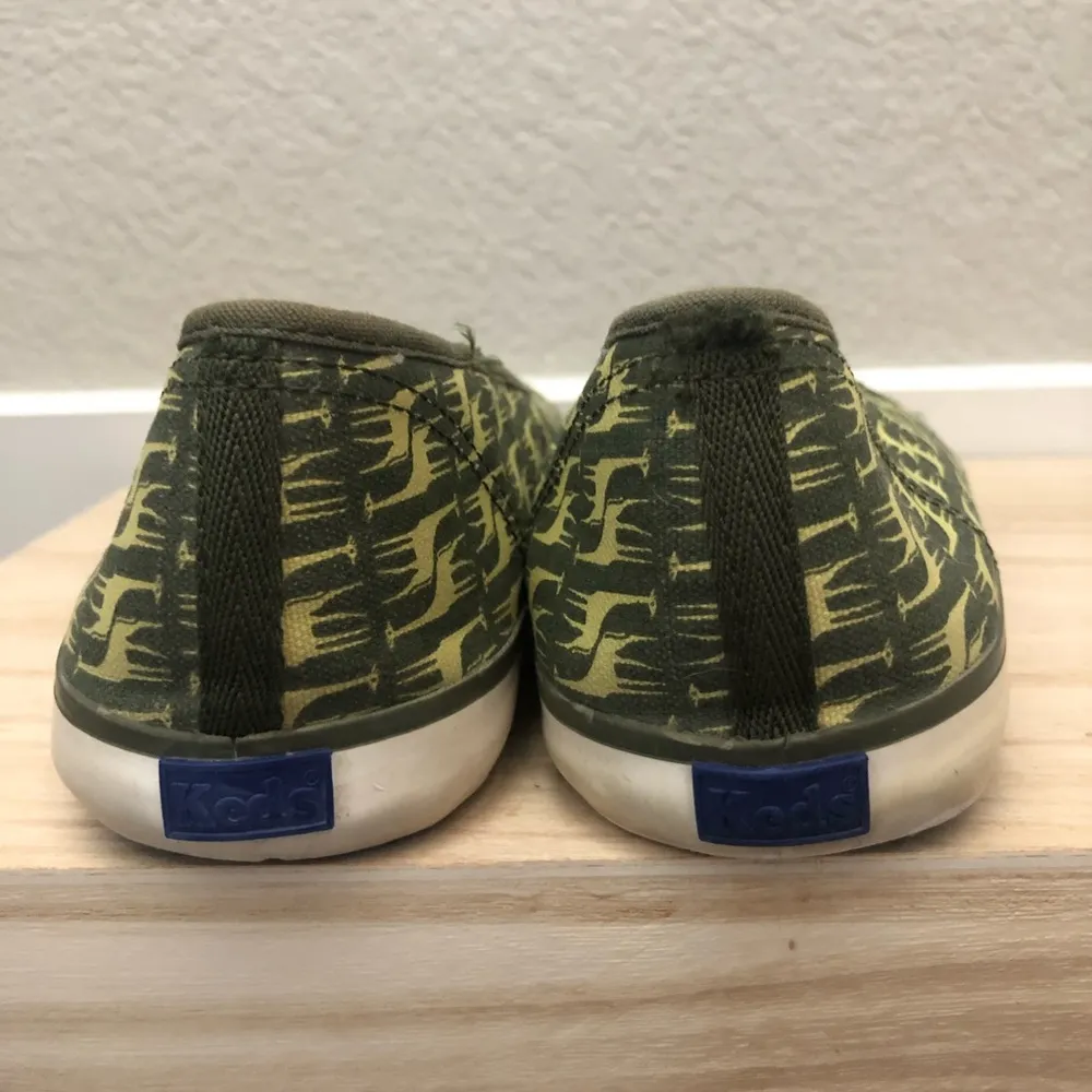 Keds Green & Yellow Giraffe Eleanor Mary Jane Slip On Sneakers 8 - Image 6