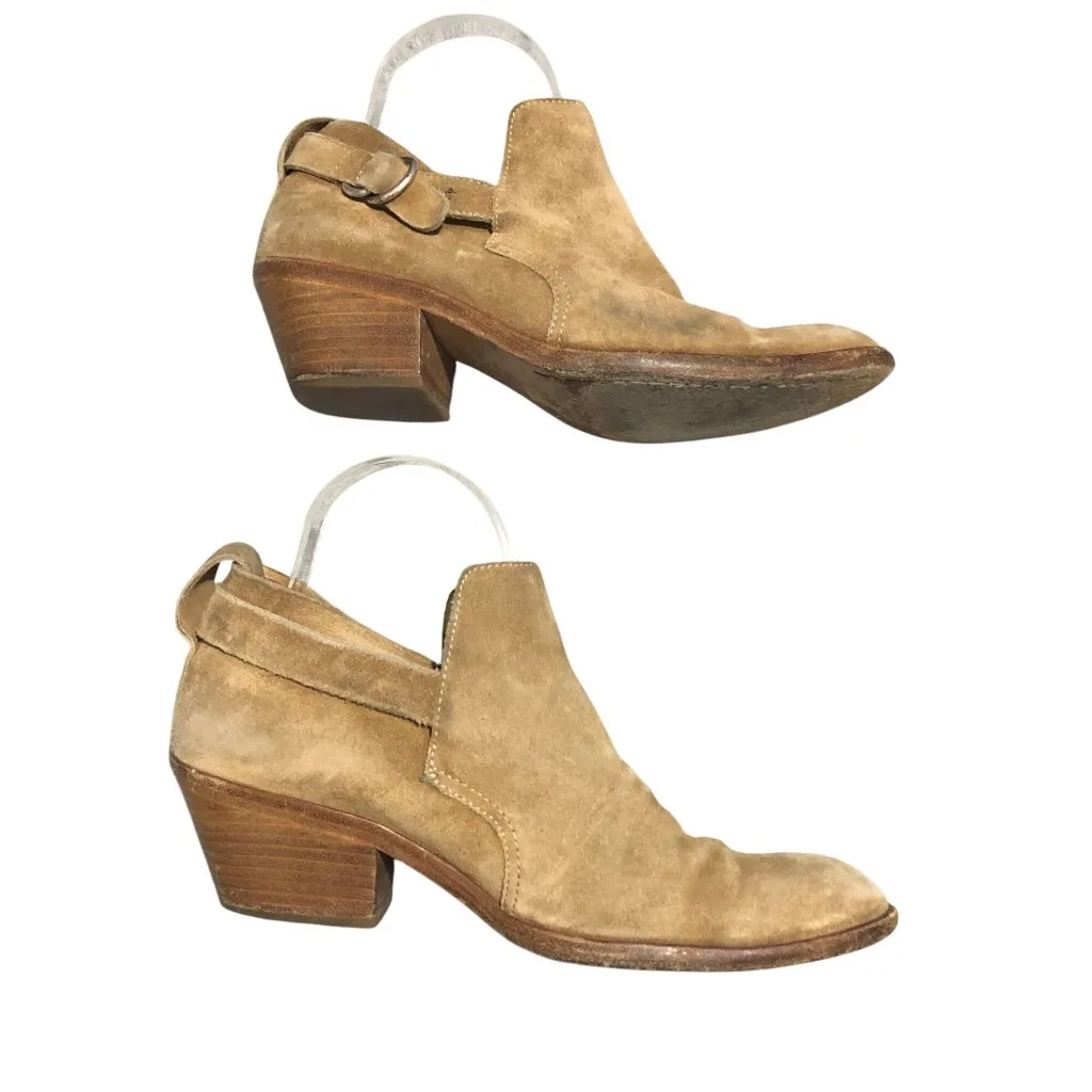 Rag & Bone Womens Sullivan Nubuck Ankle Booties Block Heel Beige Tan 39 US 9 - Image 2