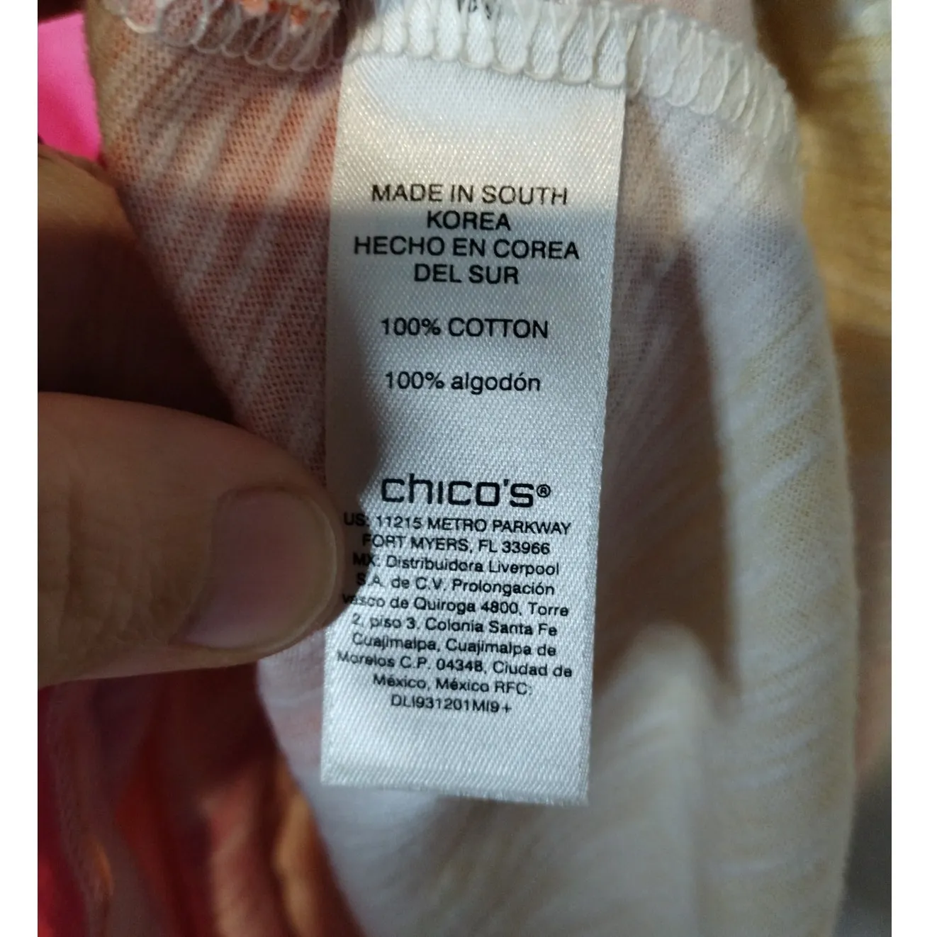 Chicos Size M (1) Colorful Striped Slub Cotton Flounce Ruffle Short Sleeve Dress - Image 6