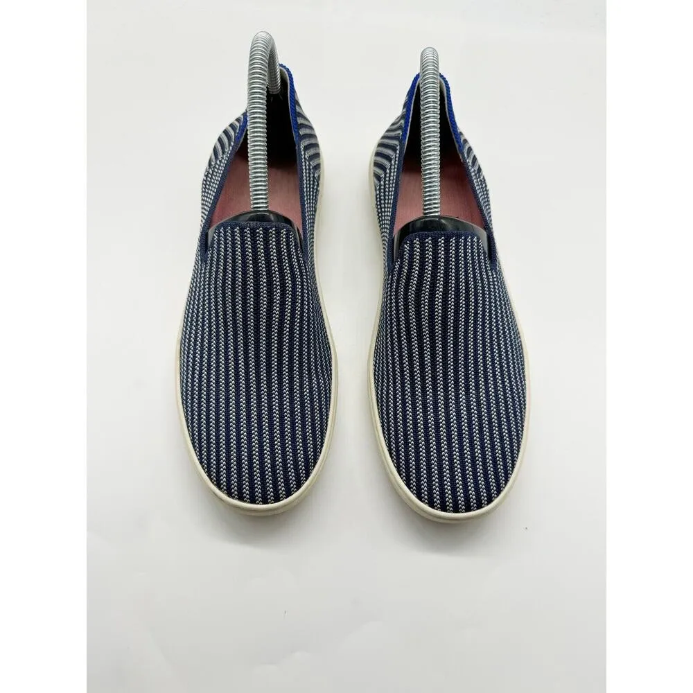 Rothy's Blue Riviera Pinstripe Slip on Loafers Woven Casual Shoes Women’s Sz 8 - Image 3