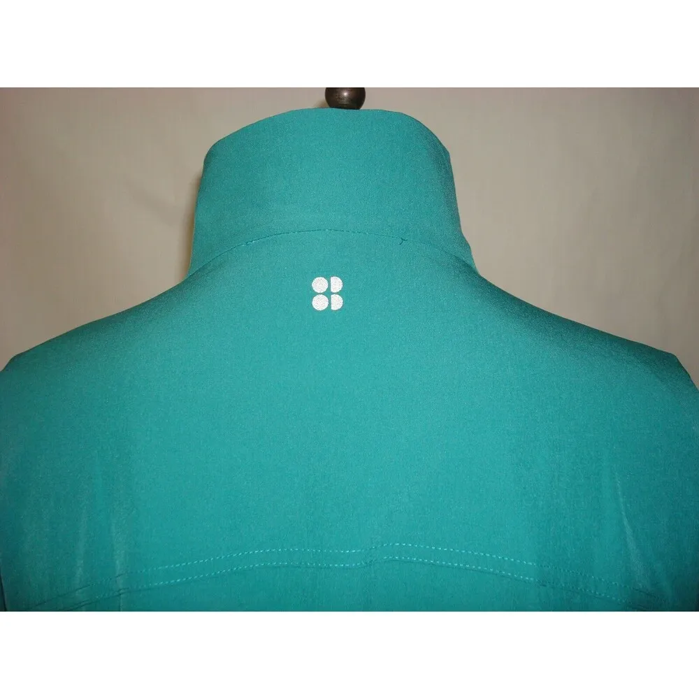 NWT New Womens Sweaty Betty Fast Lane Running Jacket M Wave Green Water resistan - Image 4