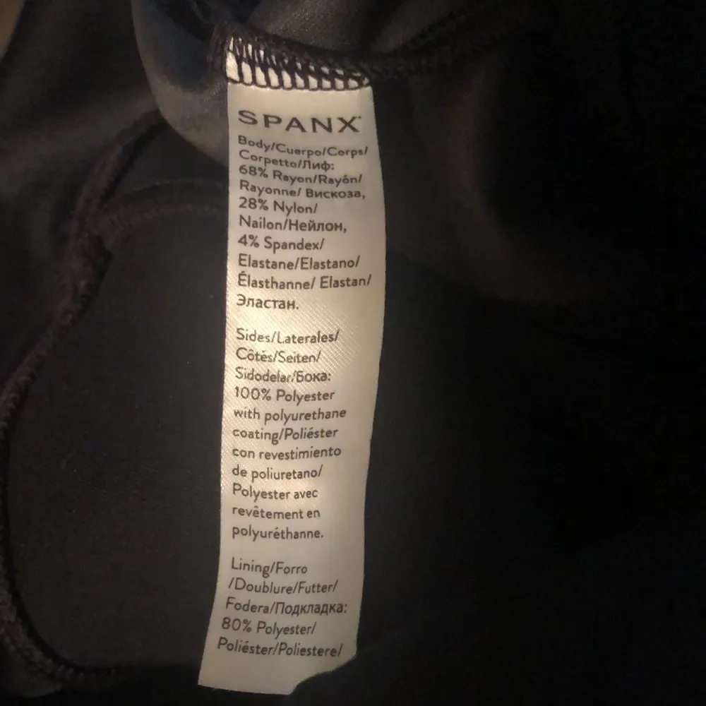 Spanx Faux Leather Panel Legging Sz. L Black Ponte Pant Casual Stretch Winter - Image 7