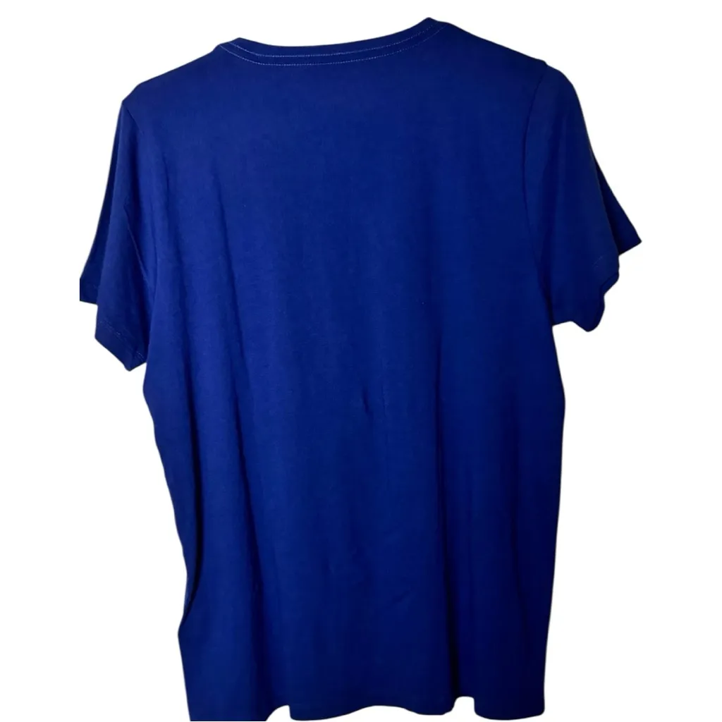 J. Crew  Short Sleeve Crew Neck Blue American Flag Oar Collector Tee Sz L NWT - Image 6