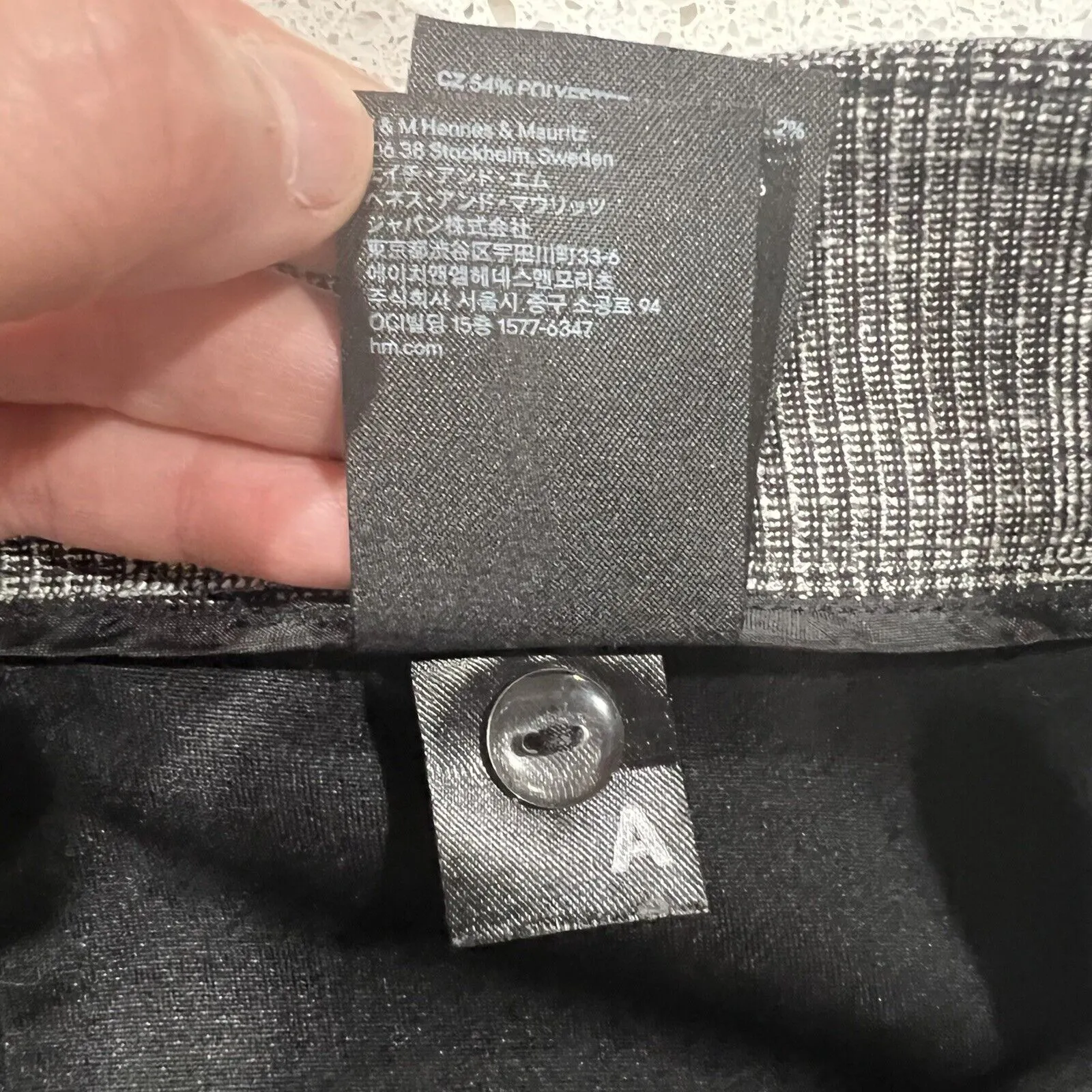 H&M Plus Sz 18 Skirt With Belt Dark Gray Glen Plaid Check Knee Length Schoolgirl - Image 10