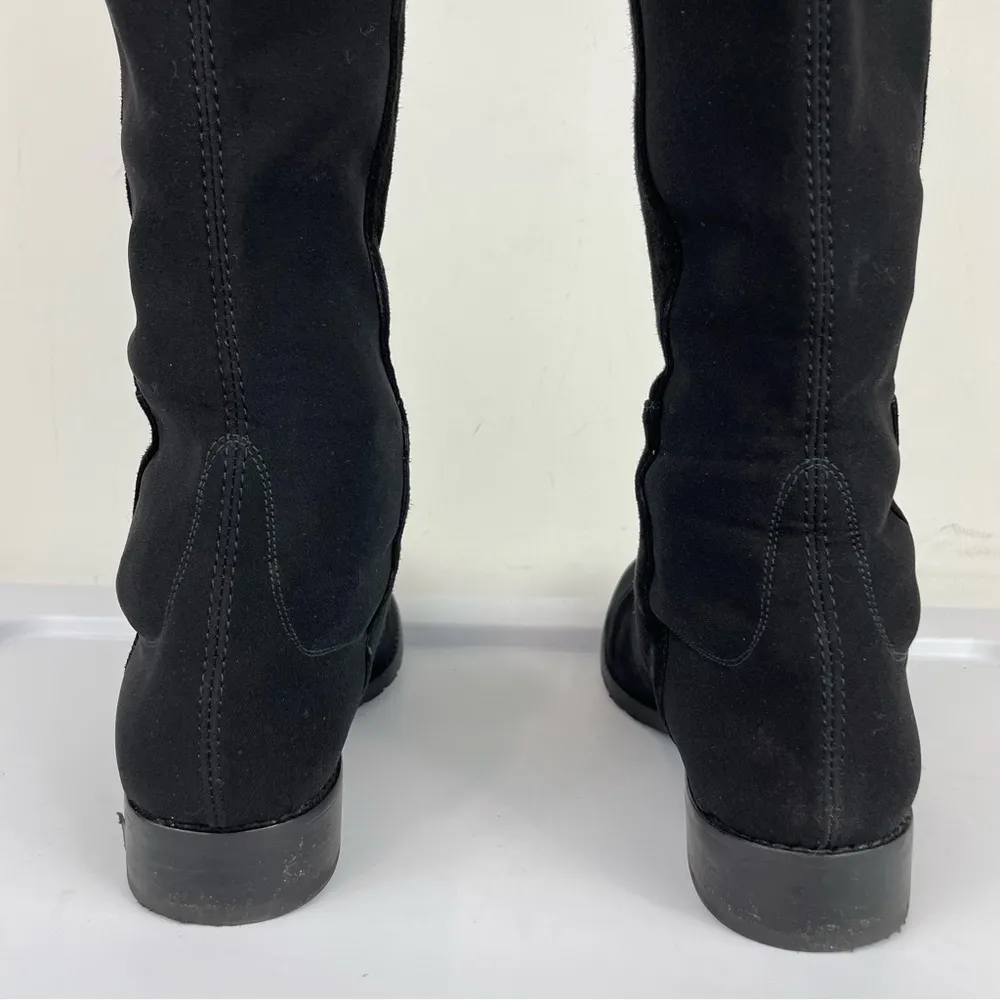 Stuart Weitzman 5050 Suede Over the Knee Boots Sz 5.5 Black Stretch Panel - Image 12