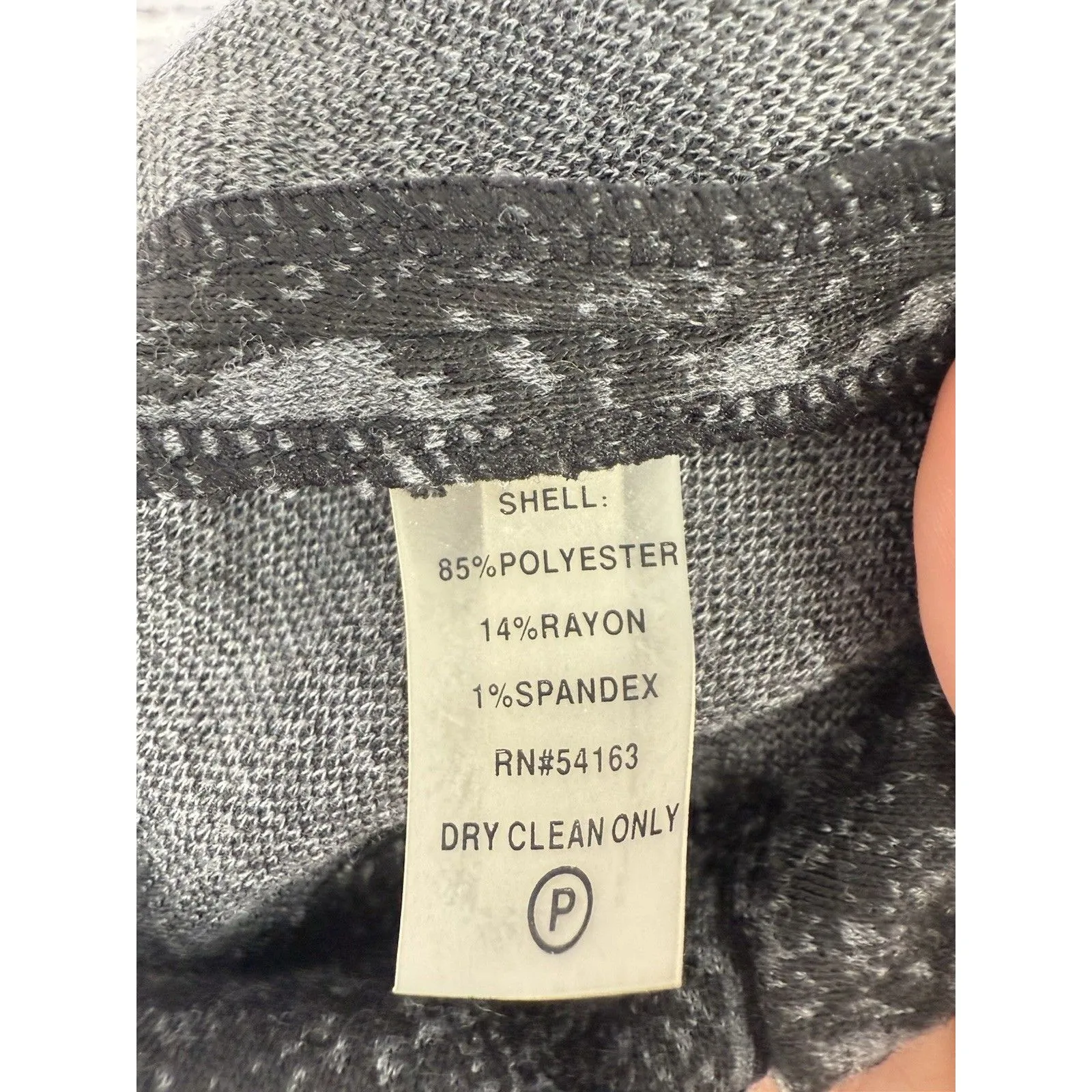 Calvin Klein Black Grey Snakeskin Animal Print Sheath Dress 12 Sleeveless Career - Image 4