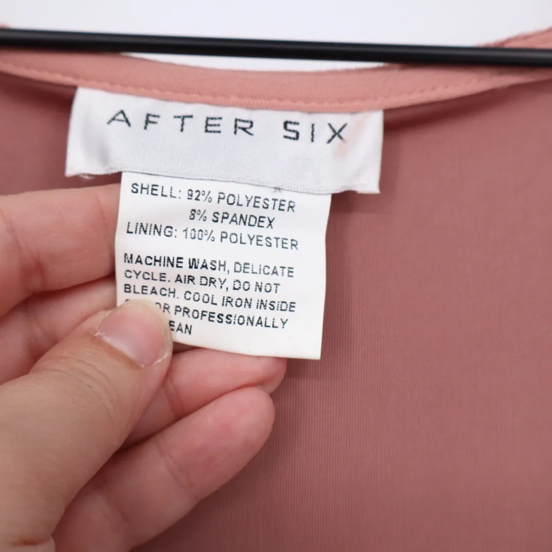 AFTER SIX Velvet Maxi Wrap Dress In Tawny Rose Size M - Image 5