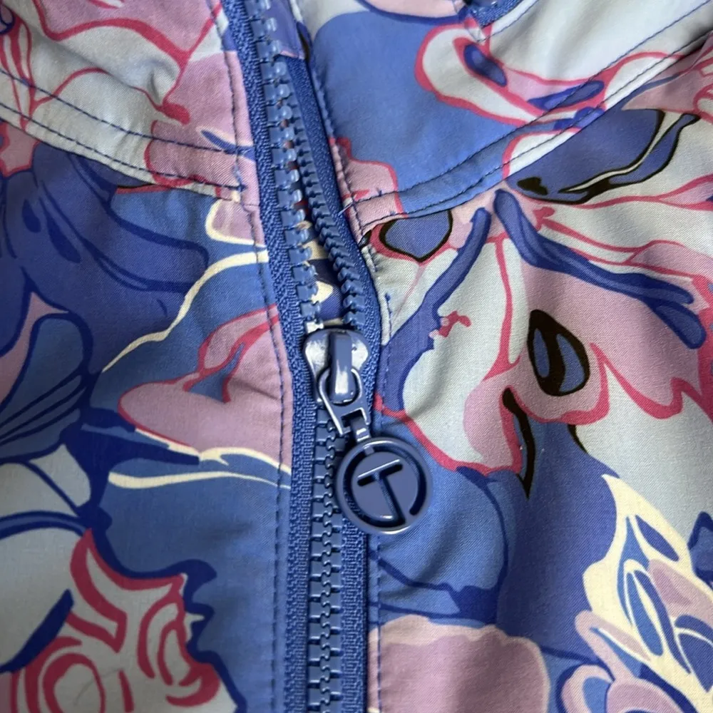 Talbots Lightweight Woven Stretch Bomber Jacket - Expressive Floral Sz M - Image 6