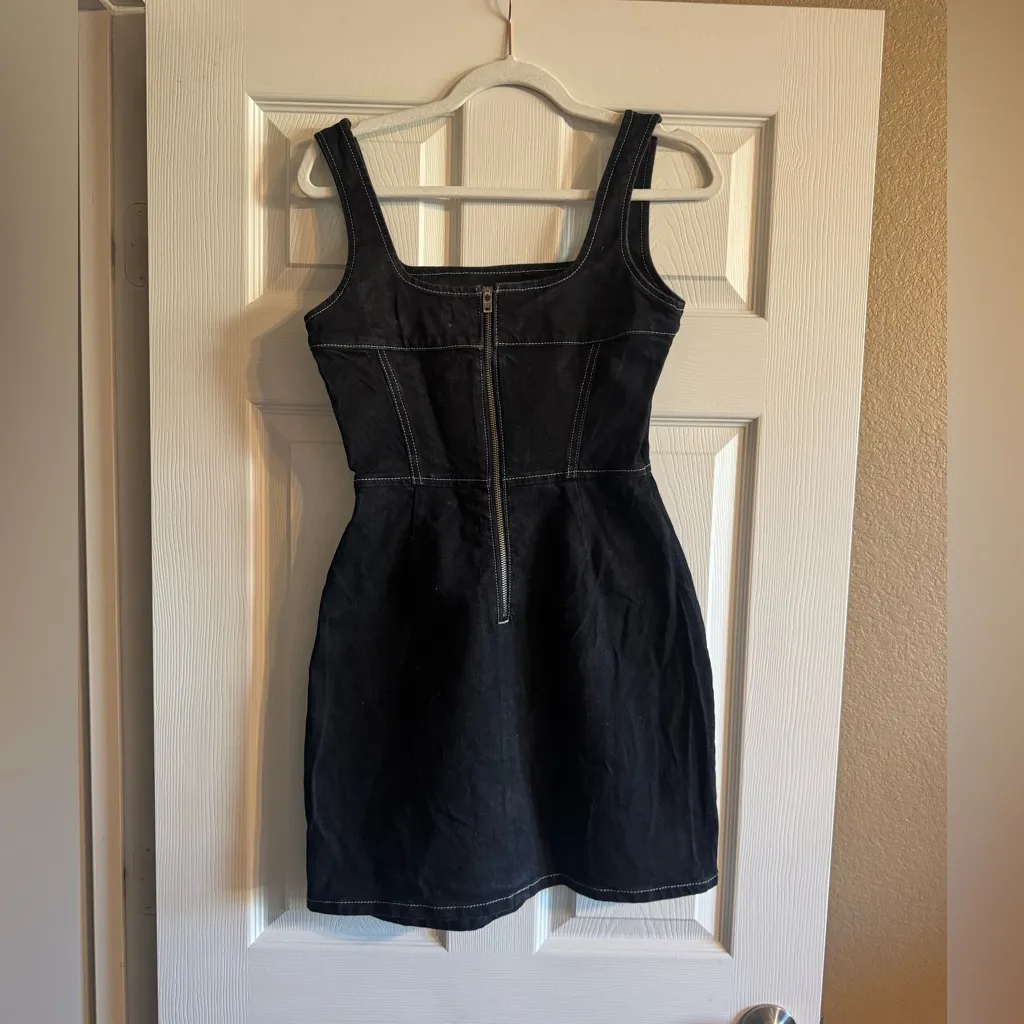 Reformation Davies Bustier Denim Mini Dress - Image 2