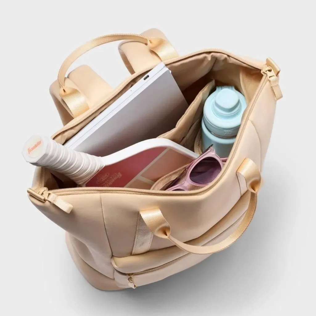 Cream colored neoprene  Backpack - Image 3